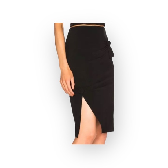 new Helmut Lang ♌︎ Slinky Sexy Knot Mini Skirt ♌︎ Black Stretch Jersey ♌︎ Large - Picture 10 of 17